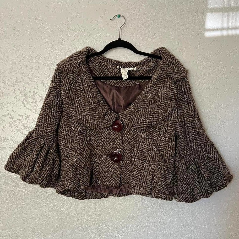 Whimsigothic cropped ruffle coat